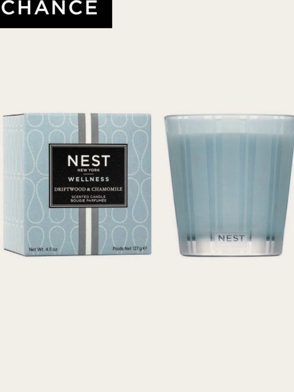 NEST Fragrances Driftwood & Chamomile Blue Wellness Scented Candle